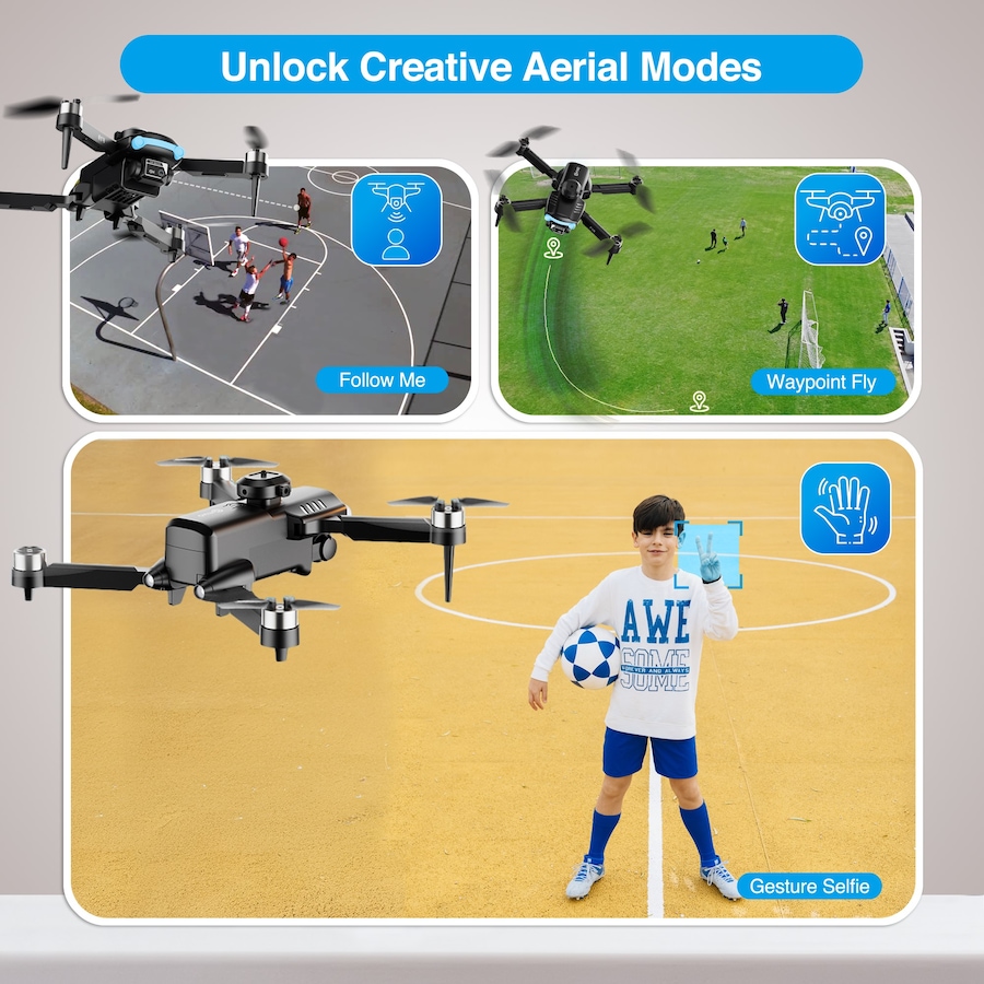Image 952916_ALTMORE9.jpg, Product 952-916 / Price $55.99, Contixo F19 Foldable Drone with 1080P Camera, Obstacle Avoidance & Carrying Case from Contixo on TSC.ca's Toys & Hobbies department