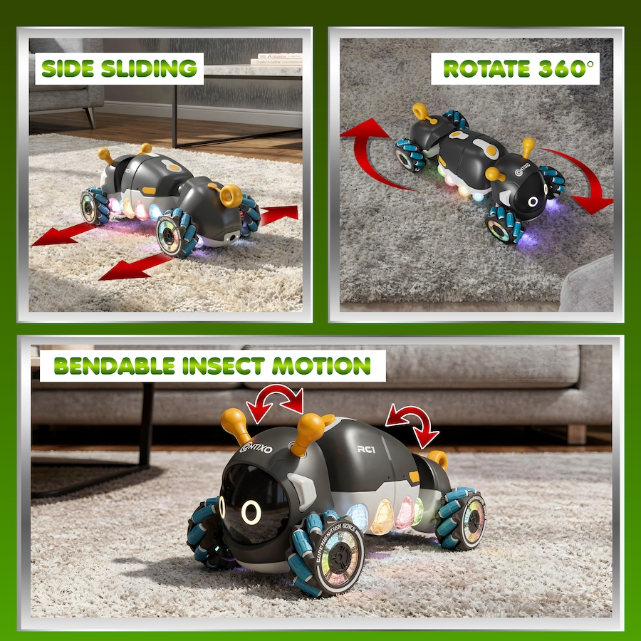 Image 952917_ALTMORE6.jpg, Product 952-917 / Price $70.99, Contixo RC1 Mech Stunt Caterpillar RC Car with 360° Spins, LED Lights & Mist Spray from Contixo on TSC.ca's Toys & Hobbies department