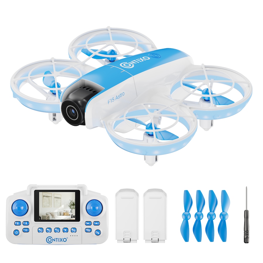 Image 952918.jpg, Product 952-918 / Price $79.99, Contixo F15 Astro Mini Drone with 2.4" Screen Controller, Dual Camera & 2 Batteries from Contixo on TSC.ca's Toys & Hobbies department