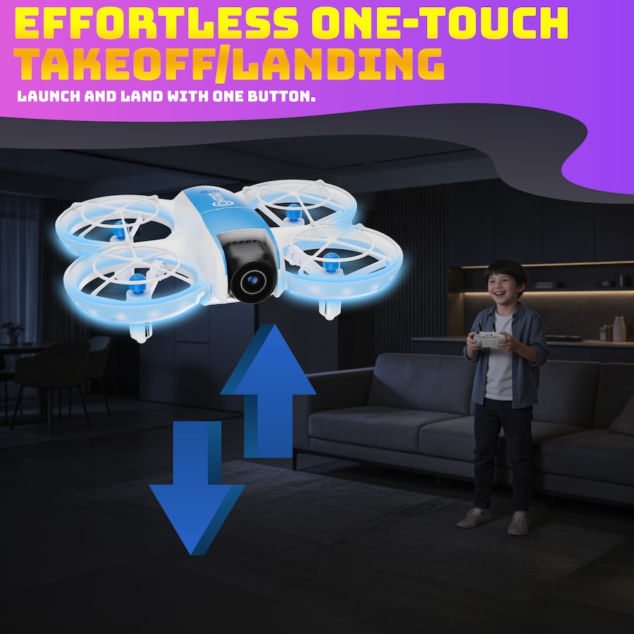 Image 952918_ALTMORE11.jpg, Product 952-918 / Price $79.99, Contixo F15 Astro Mini Drone with 2.4" Screen Controller, Dual Camera & 2 Batteries from Contixo on TSC.ca's Toys & Hobbies department