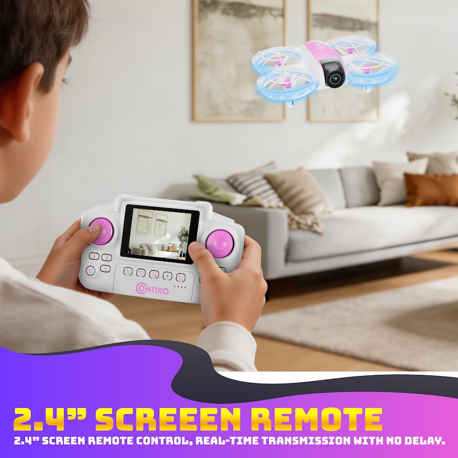 Image 952919_ALTMORE6.jpg, Product 952-919 / Price $79.99, Contixo F15 Astro Mini Drone with 2.4" Screen Controller, Dual Camera & 2 Batteries from Contixo on TSC.ca's Toys & Hobbies department