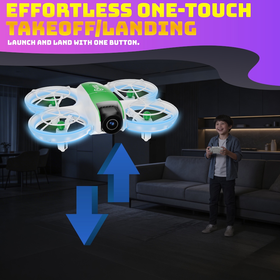 Image 952921_ALTMORE11.jpg, Product 952-921 / Price $79.99, Contixo F15 Astro Mini Drone with 2.4" Screen Controller, Dual Camera & 2 Batteries from Contixo on TSC.ca's Toys & Hobbies department