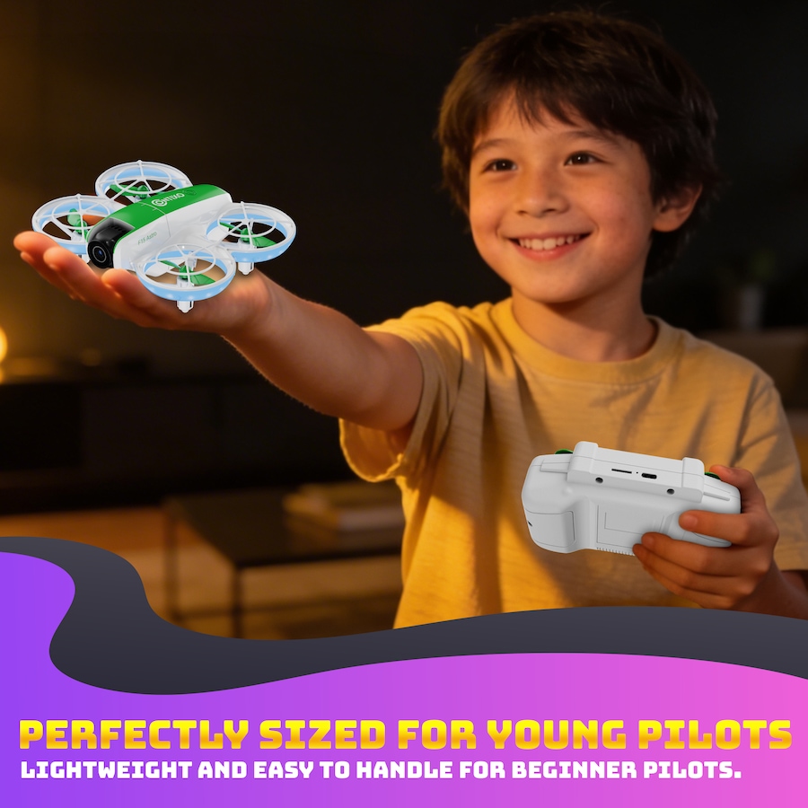 Image 952921_ALTMORE12.jpg, Product 952-921 / Price $79.99, Contixo F15 Astro Mini Drone with 2.4" Screen Controller, Dual Camera & 2 Batteries from Contixo on TSC.ca's Toys & Hobbies department