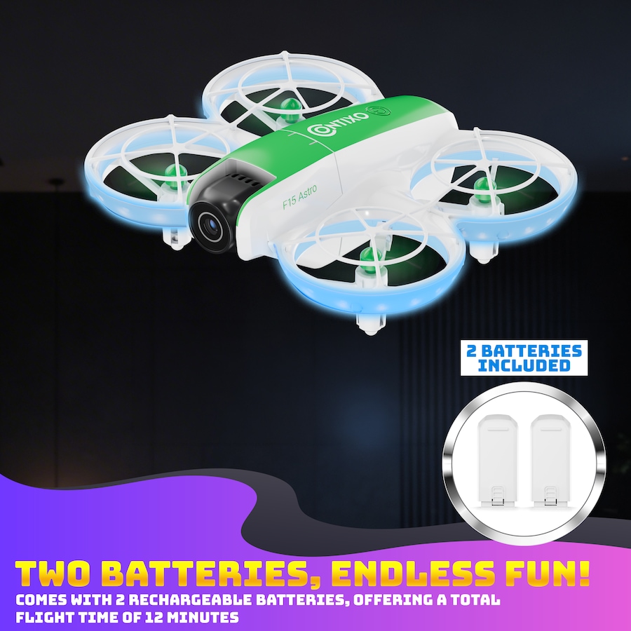 Image 952921_ALTMORE5.jpg, Product 952-921 / Price $79.99, Contixo F15 Astro Mini Drone with 2.4" Screen Controller, Dual Camera & 2 Batteries from Contixo on TSC.ca's Toys & Hobbies department