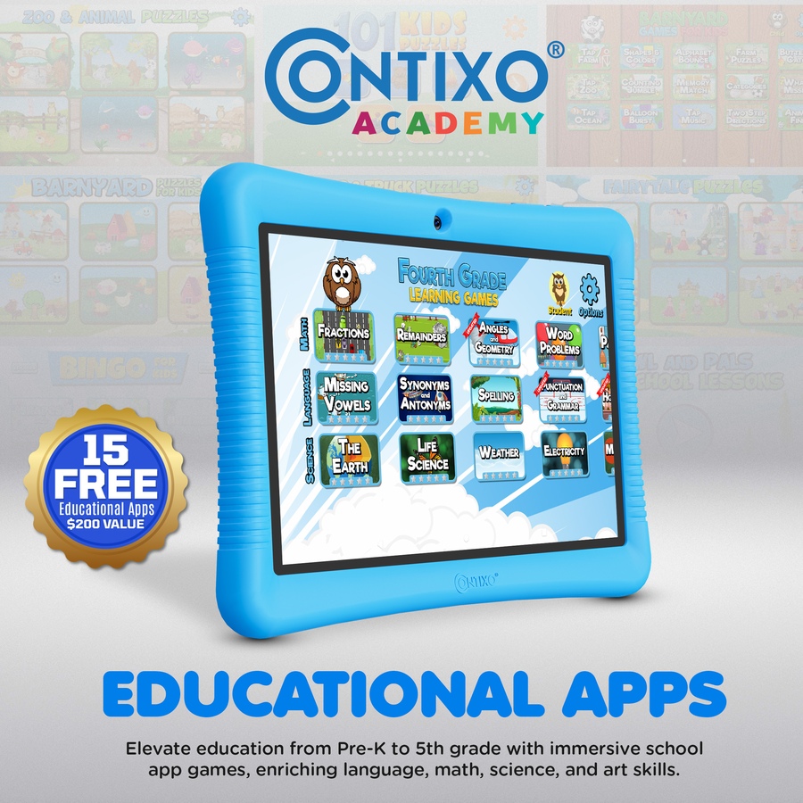 Image 952922_ALTMORE4.jpg, Product 952-922 / Price $136.99, Contixo K102 Kids Tablet 10" HD Android Tablet with 32GB Storage, Parental Controls & Kid-Proof Case from Contixo on TSC.ca's Electronics department