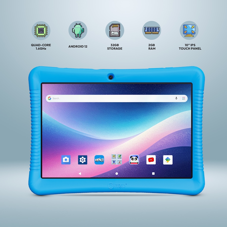 Image 952922_ALTMORE5.jpg, Product 952-922 / Price $136.99, Contixo K102 Kids Tablet 10" HD Android Tablet with 32GB Storage, Parental Controls & Kid-Proof Case from Contixo on TSC.ca's Electronics department
