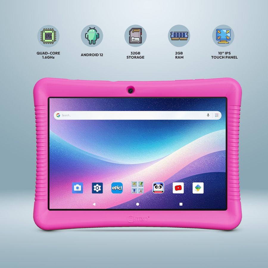 Image 952923_ALTMORE5.jpg, Product 952-923 / Price $136.99, Contixo K102 Kids Tablet 10" HD Android Tablet with 32GB Storage, Parental Controls & Kid-Proof Case from Contixo on TSC.ca's Electronics department