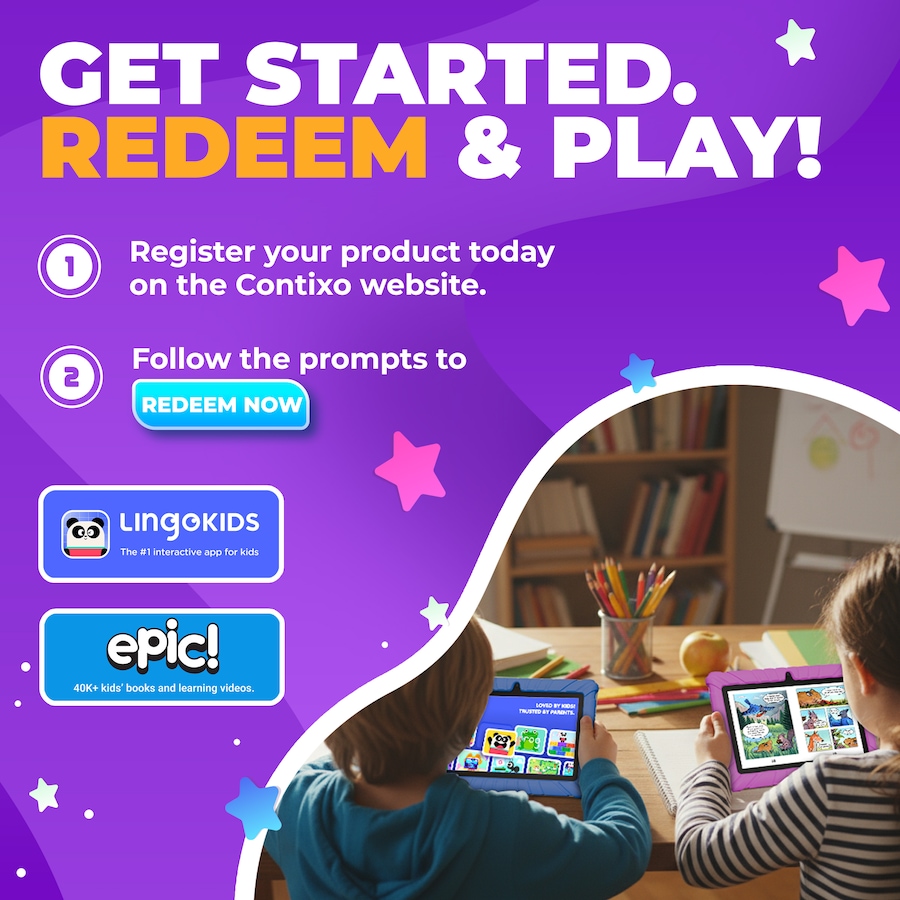 Image 952923_ALTMORE9.jpg, Product 952-923 / Price $136.99, Contixo K102 Kids Tablet 10" HD Android Tablet with 32GB Storage, Parental Controls & Kid-Proof Case from Contixo on TSC.ca's Electronics department