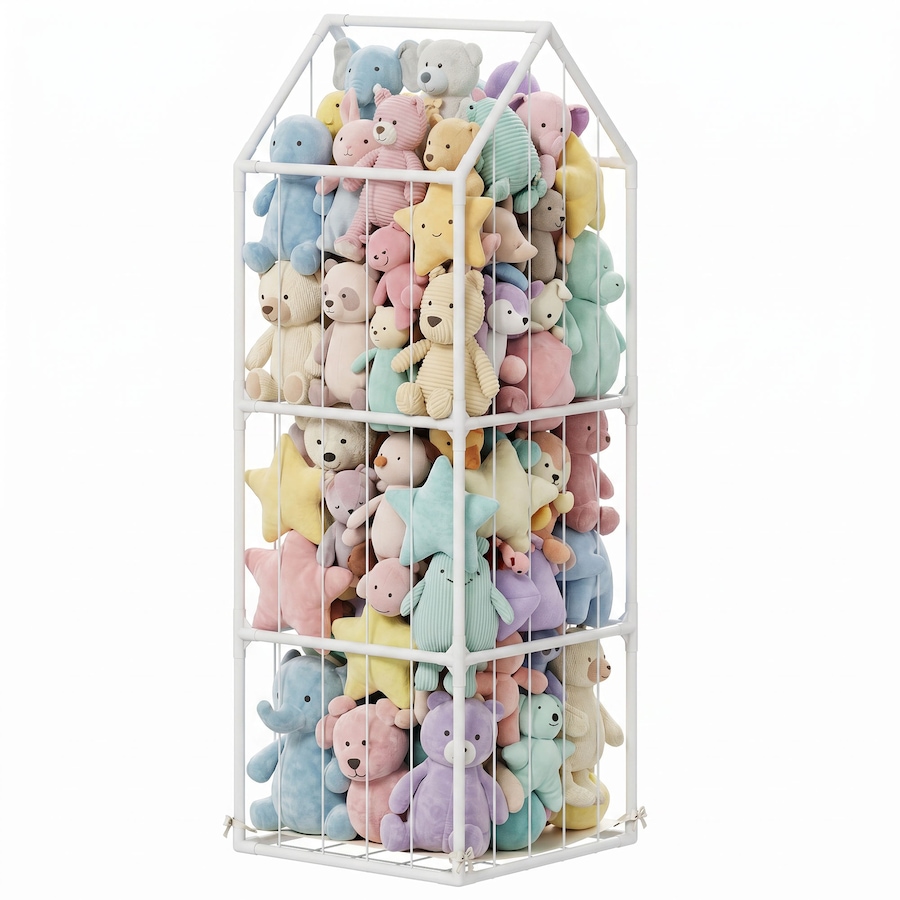 Image 952934.jpg, Product 952-934 / Price $48.99, Qaba Stuffed Animal Storage Organizer for Nursery, Bedroom, 47 x 47 x 132cm from Qaba on TSC.ca's Home & Garden department