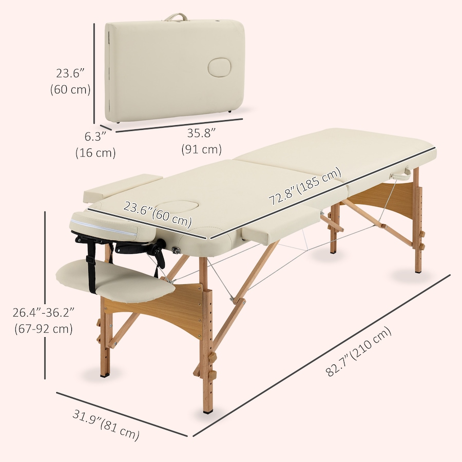 Image 952942_ALTMORE11.jpg, Product 952-942 / Price $149.99 - $154.99, HOMCOM Portable Folding Massage Table, Facial Couch Bed from HOMCOM on TSC.ca's Health & Fitness department