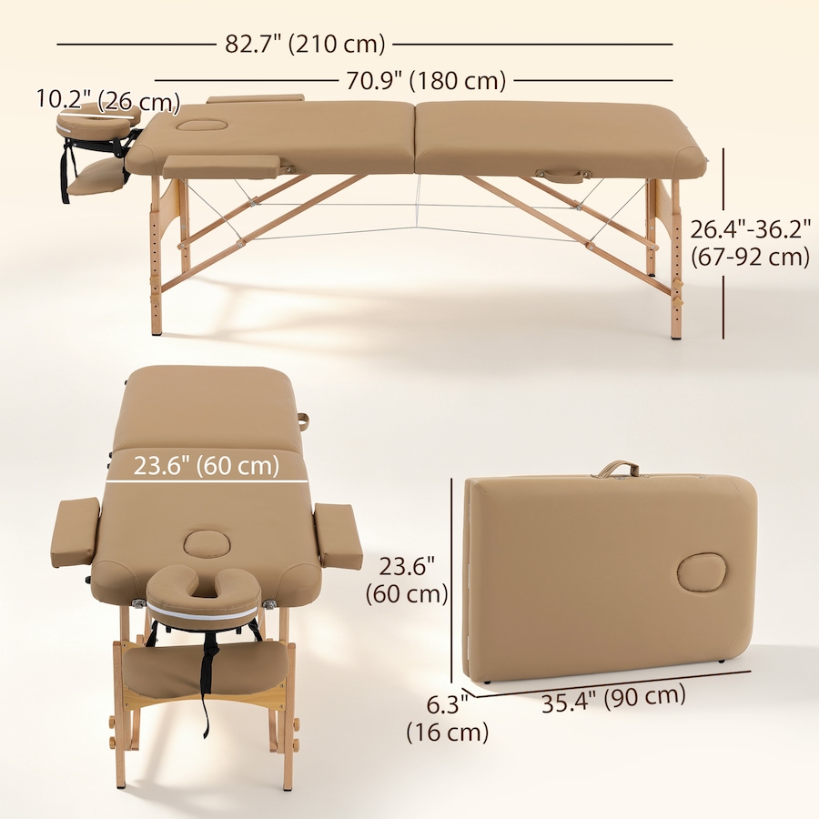 Image 952942_ALTMORE2.jpg, Product 952-942 / Price $149.99 - $154.99, HOMCOM Portable Folding Massage Table, Facial Couch Bed from HOMCOM on TSC.ca's Health & Fitness department