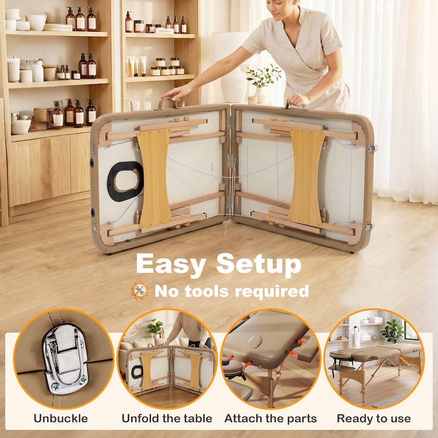 Image 952942_ALTMORE5.jpg, Product 952-942 / Price $149.99 - $154.99, HOMCOM Portable Folding Massage Table, Facial Couch Bed from HOMCOM on TSC.ca's Health & Fitness department