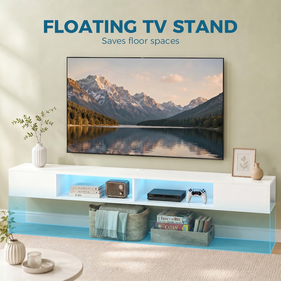 Image 952948_ALTMORE12.jpg, Product 952-948 / Price $109.99 - $114.99, HOMCOM TV Stand, Modern Entertainment Center with RGB LED Lights from HOMCOM on TSC.ca's Home & Garden department