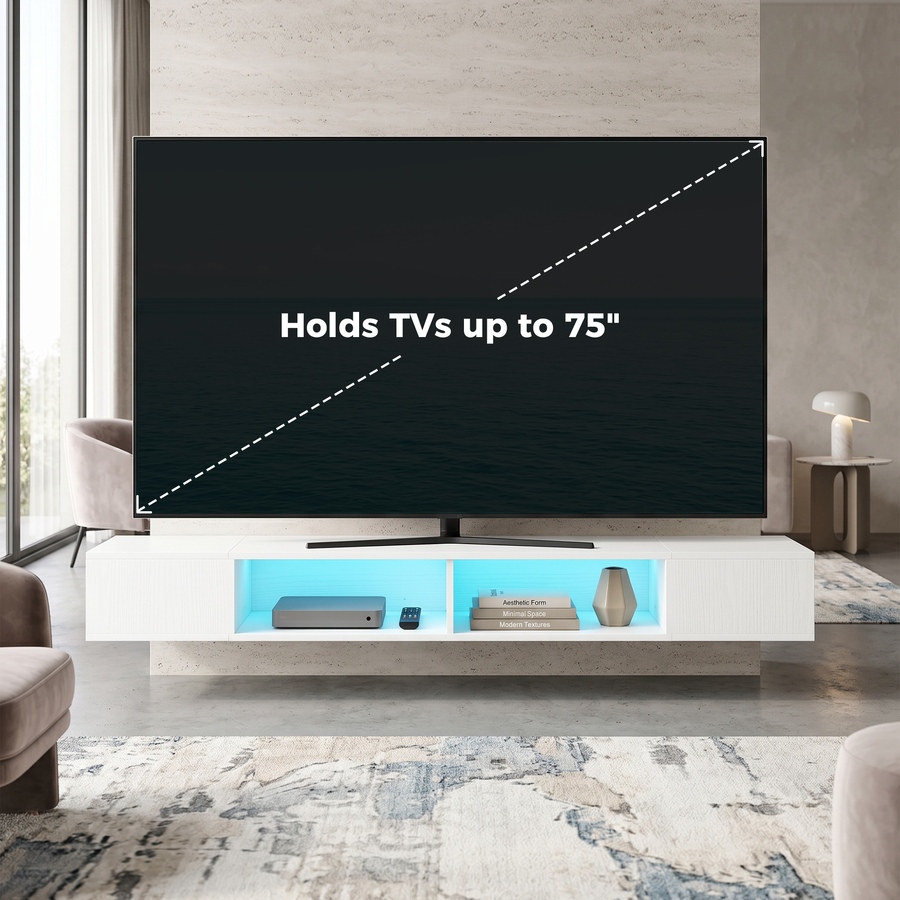 Image 952948_ALTMORE19.jpg, Product 952-948 / Price $109.99 - $114.99, HOMCOM TV Stand, Modern Entertainment Center with RGB LED Lights from HOMCOM on TSC.ca's Home & Garden department