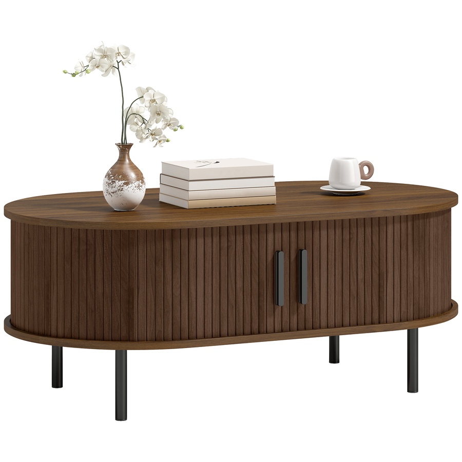 Image 952951_ST02.jpg, Product 952-951 / Price $156.99, HOMCOM Coffee Table with Sliding Tambour Doors 39" from HOMCOM on TSC.ca's Home & Garden department
