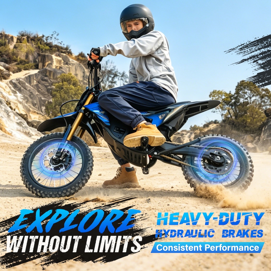 Image 952957_ALTMORE3.jpg, Product 952-957 / Price $1,954.99, Gyrocopters DX1 Electric Dirt Bike 65 Km/h Max Speed Range upto 83Km 3000W Peak Power, 14" Tires 20.8Ah Battery Heavy-Duty Hydraulic Disc Brakes Full Suspension FREE GPS Tracker from Gyrocopters on TSC.ca's Health & Fitness department