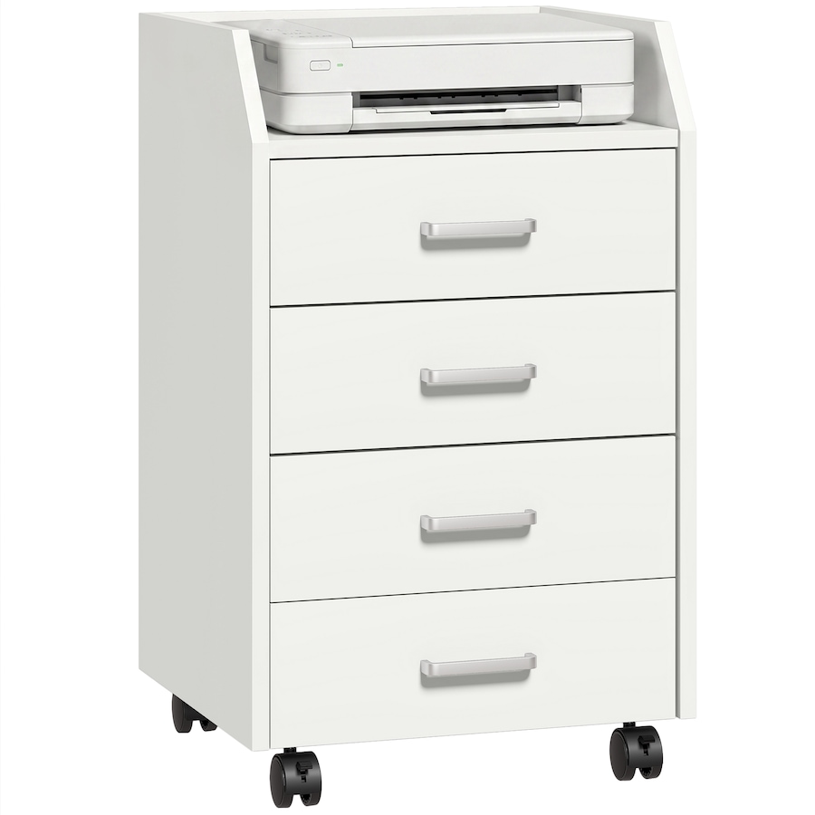 Image 952960.jpg, Product 952-960 / Price $111.38, HOMCOM 4-Drawer File Cabinet with Lockable Wheels, White from HOMCOM on TSC.ca's Home & Garden department
