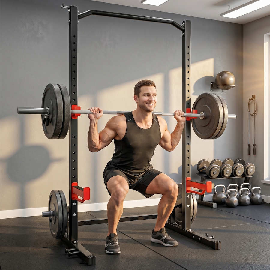 Image 952979_ALTMORE1.jpg, Product 952-979 / Price $179.99, Soozier Power Rack Squat Rack, 1100LB Heavy-Duty with Pull-Up Bar from Soozier on TSC.ca's Health & Fitness department