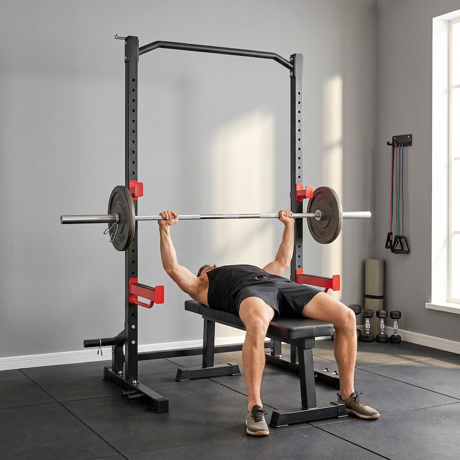 Image 952979_ALTMORE11.jpg, Product 952-979 / Price $179.99, Soozier Power Rack Squat Rack, 1100LB Heavy-Duty with Pull-Up Bar from Soozier on TSC.ca's Health & Fitness department
