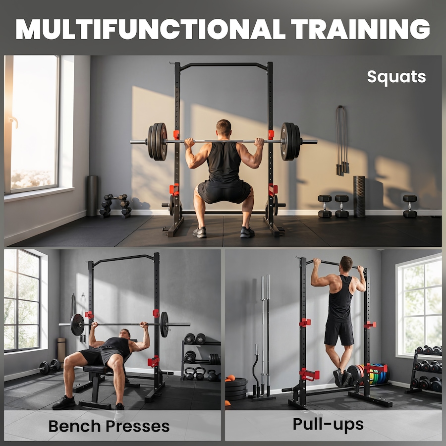 Image 952979_ALTMORE4.jpg, Product 952-979 / Price $179.99, Soozier Power Rack Squat Rack, 1100LB Heavy-Duty with Pull-Up Bar from Soozier on TSC.ca's Health & Fitness department