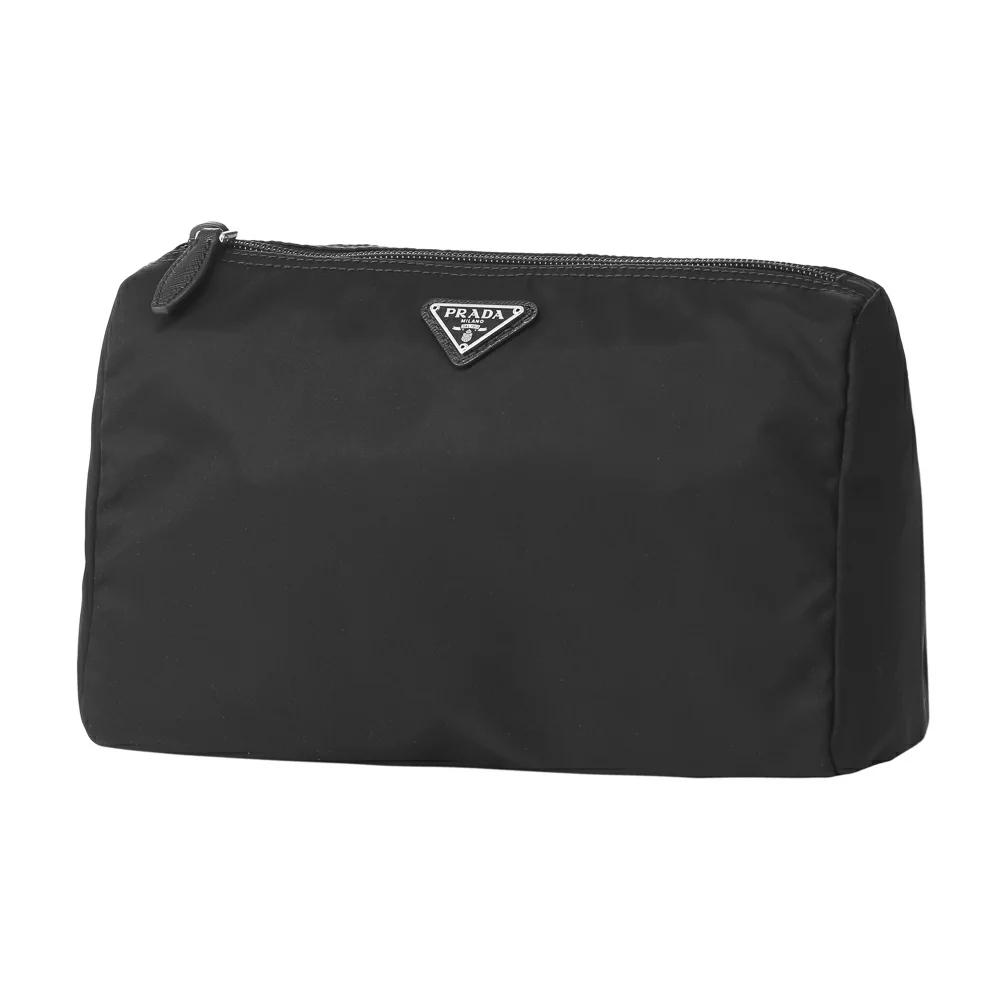 小物 PRADA tissue case Blacknylon Prada Black Tessuto Nylon Medium Cosmetic Case Clutch - TSC.ca