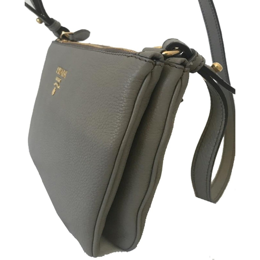 Image 953450_ALTMORE11.jpg, Product 953-450 / Price $4,126.00, Prada Vitello Phenix Argilla Gray Leather Logo Plaque Crossbody Bag from Prada on TSC.ca's Fashion department