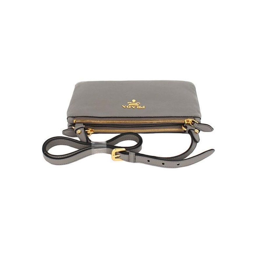 Image 953450_ALTMORE12.jpg, Product 953-450 / Price $4,126.00, Prada Vitello Phenix Argilla Gray Leather Logo Plaque Crossbody Bag from Prada on TSC.ca's Fashion department