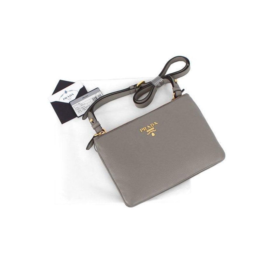 Image 953450_ALTMORE7.jpg, Product 953-450 / Price $4,126.00, Prada Vitello Phenix Argilla Gray Leather Logo Plaque Crossbody Bag from Prada on TSC.ca's Fashion department