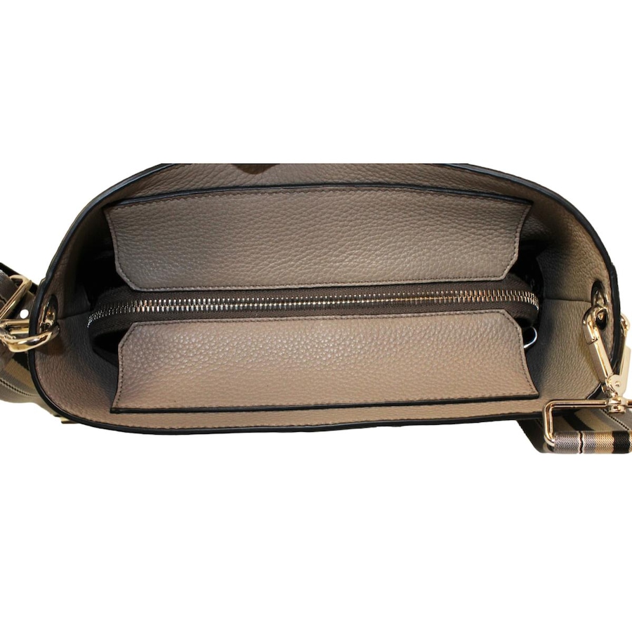 Image 953501_ALTMORE5.jpg, Product 953-501 / Price $4,333.00, Prada Vitello Phenix Grey Leather Stripe Strap Bucket Bag Crossbody from Prada on TSC.ca's Fashion department