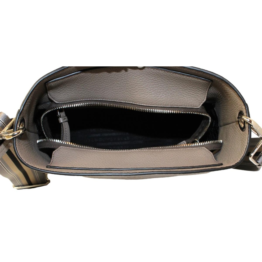 Image 953501_ALTMORE6.jpg, Product 953-501 / Price $4,333.00, Prada Vitello Phenix Grey Leather Stripe Strap Bucket Bag Crossbody from Prada on TSC.ca's Fashion department