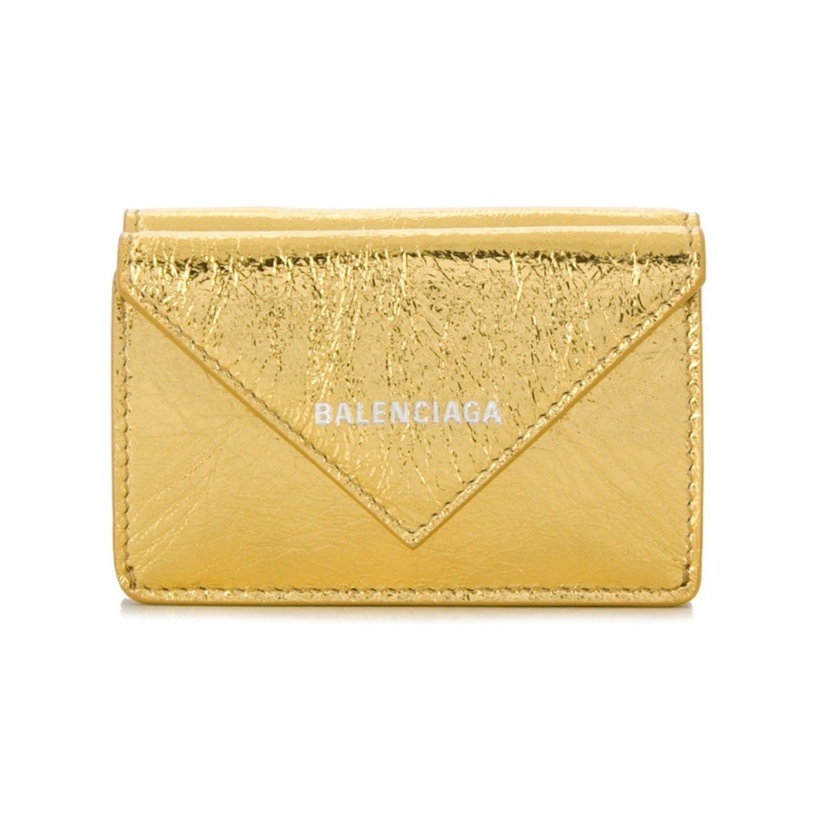 Image 953576.jpg, Product 953-576 / Price $716.00, Balenciaga Papier Mini Trifold Wallet Metallic Gold Lambskin Leather from Balenciaga on TSC.ca's Fashion department