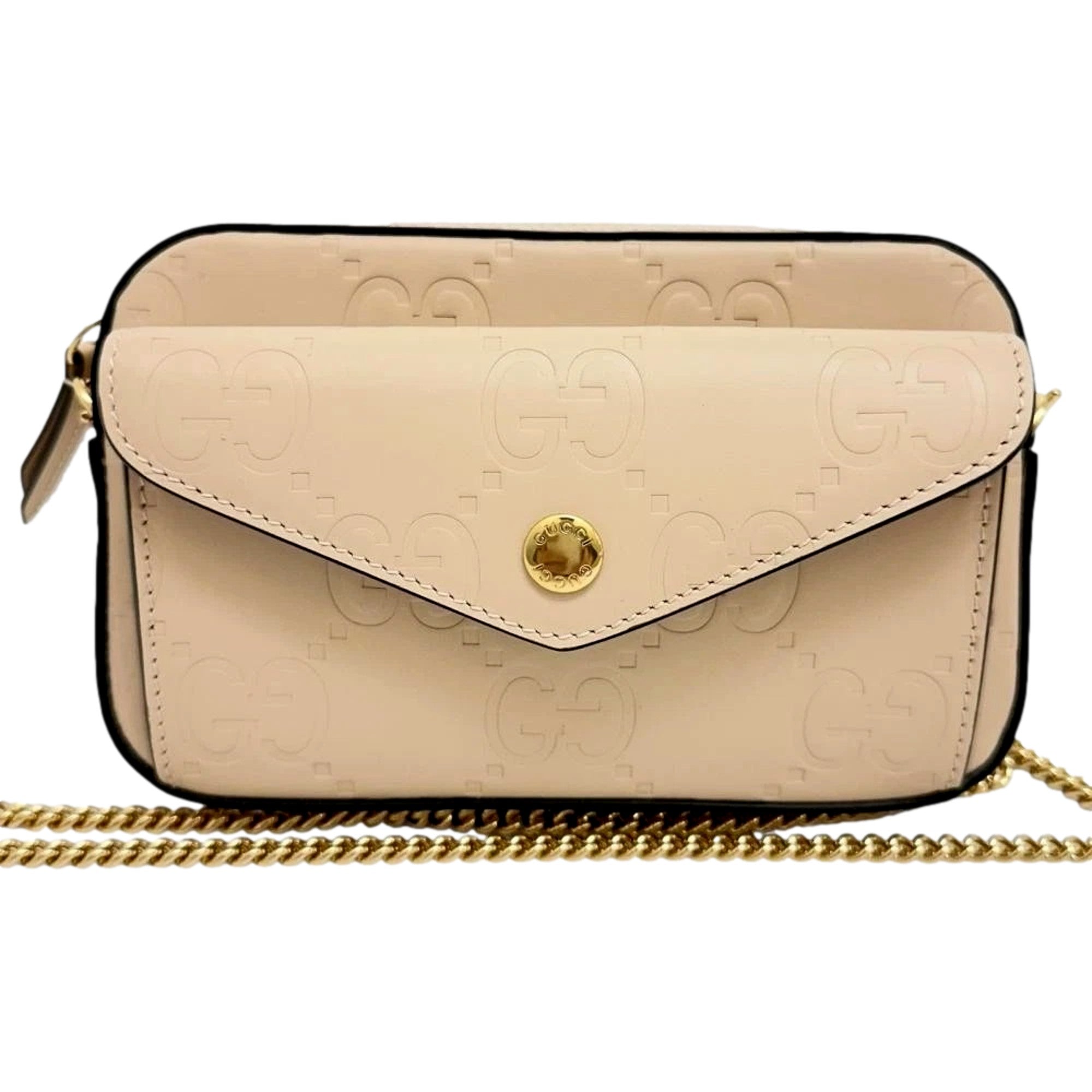 Gucci Gilbert Calfskin Mini Envelope Beige Crossbody Bag - TSC.ca