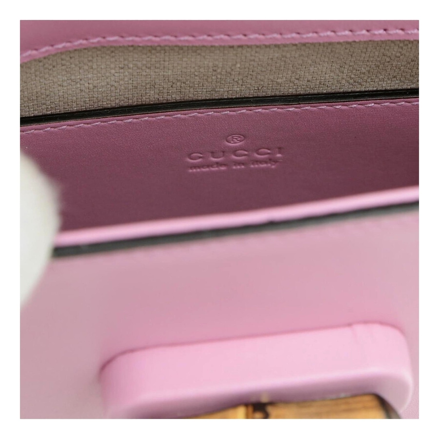 Image 953786_ALTMORE14.jpg, Product 953-786 / Price $2,536.00, Gucci Bamboo 1947 Mini Pink Leather Top Handle Crossbody Bag from Gucci on TSC.ca's Fashion department
