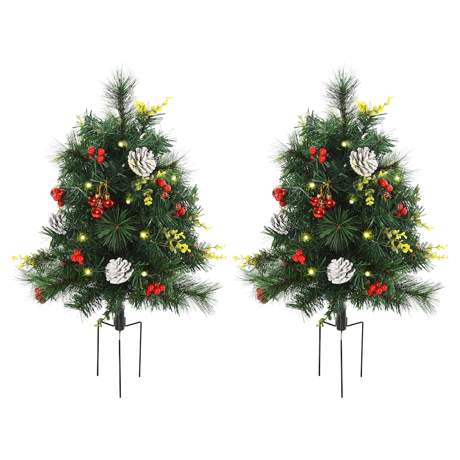 Image 961232.jpg, Product 961-232 / Price $52.99, HOMCOM 2 Pieces Prelit Artificial Christmas Tree with LED, Mini Xmas Tree from HOMCOM on TSC.ca's Home & Garden department