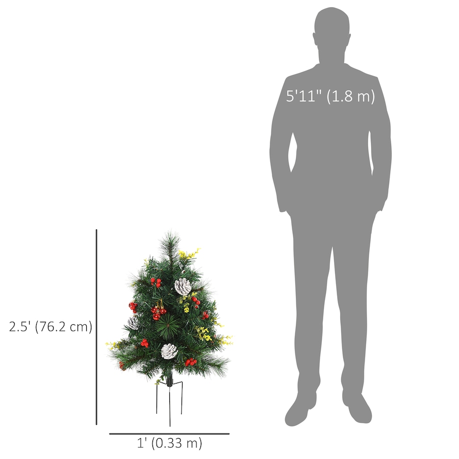 Image 961232_ALTMORE10.jpg, Product 961-232 / Price $52.99, HOMCOM 2 Pieces Prelit Artificial Christmas Tree with LED, Mini Xmas Tree from HOMCOM on TSC.ca's Home & Garden department