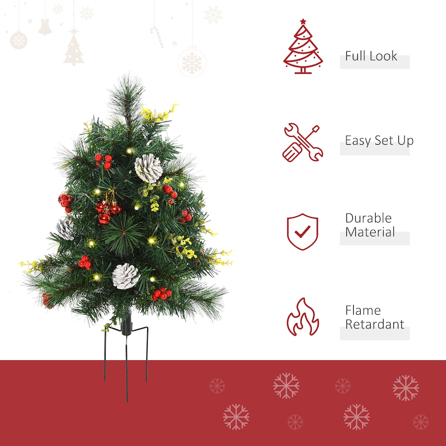 Image 961232_ALTMORE3.jpg, Product 961-232 / Price $52.99, HOMCOM 2 Pieces Prelit Artificial Christmas Tree with LED, Mini Xmas Tree from HOMCOM on TSC.ca's Home & Garden department