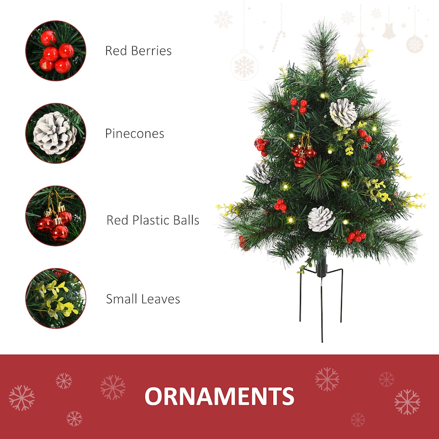Image 961232_ALTMORE7.jpg, Product 961-232 / Price $52.99, HOMCOM 2 Pieces Prelit Artificial Christmas Tree with LED, Mini Xmas Tree from HOMCOM on TSC.ca's Home & Garden department