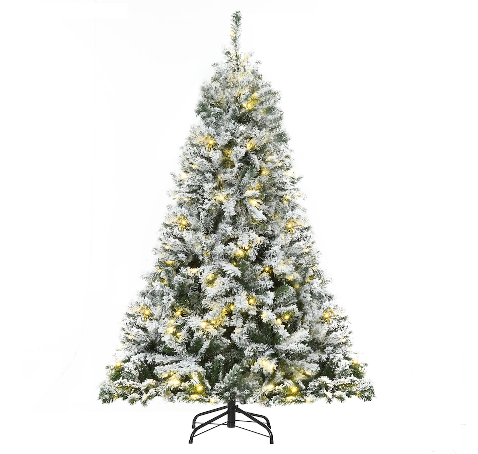 Image 961233.jpg, Product 961-233 / Price $109.99, HOMCOM 6ft Snow Flocked Artificial Tree Warm White LED Christmas Decoration from HOMCOM on TSC.ca's Home & Garden department