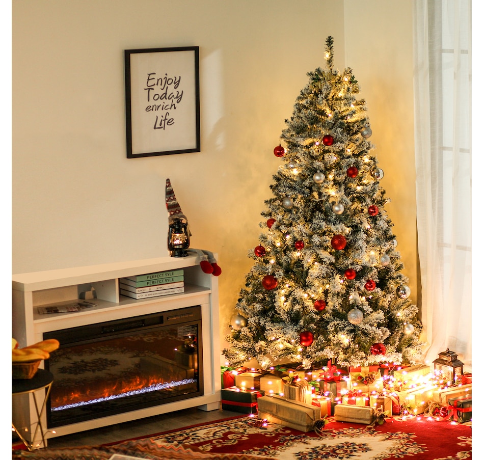 Image 961233_ALTMORE1.jpg, Product 961-233 / Price $109.99, HOMCOM 6ft Snow Flocked Artificial Tree Warm White LED Christmas Decoration from HOMCOM on TSC.ca's Home & Garden department