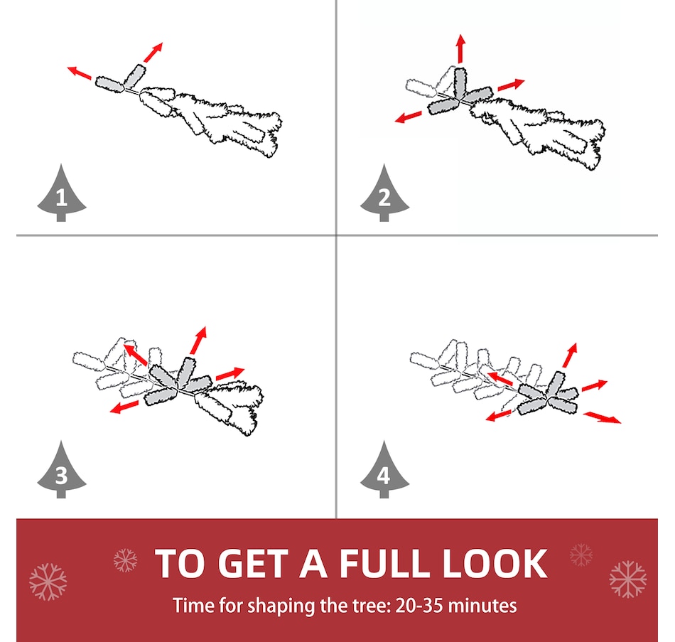 Image 961233_ALTMORE6.jpg, Product 961-233 / Price $109.99, HOMCOM 6ft Snow Flocked Artificial Tree Warm White LED Christmas Decoration from HOMCOM on TSC.ca's Home & Garden department