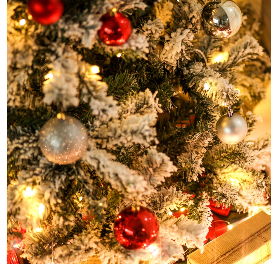 Image 961233_ALTMORE8.jpg, Product 961-233 / Price $109.99, HOMCOM 6ft Snow Flocked Artificial Tree Warm White LED Christmas Decoration from HOMCOM on TSC.ca's Home & Garden department