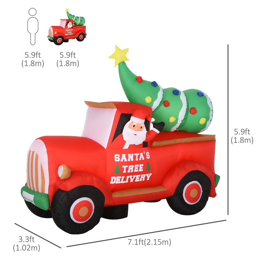 Image 961235_ALTMORE2.jpg, Product 961-235 / Price $112.99, HOMCOM 6ft Christmas Inflatables Santa on Trunk Mounted Yard Decoration from HOMCOM on TSC.ca's Home & Garden department