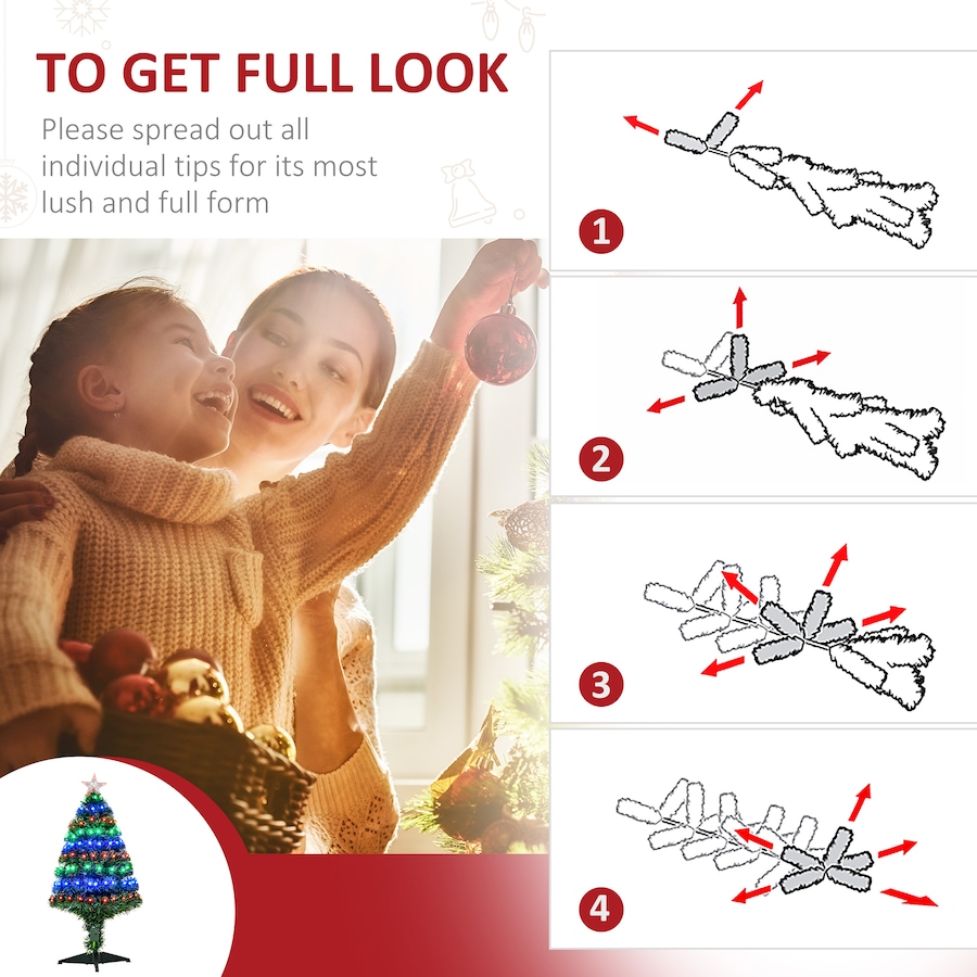 Image 961244_ALTMORE5.jpg, Product 961-244 / Price $54.99, 3FT Pre-lit LED Optical Fiber Christmas Tree Artificial Holiday Decor from HOMCOM on TSC.ca's Home & Garden department