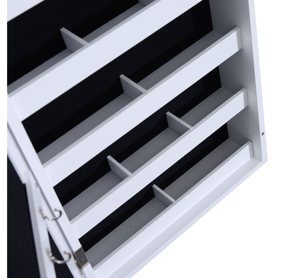 Image 961260_ALTMORE8.jpg, Product 961-260 / Price $119.99, Mirrored Jewelry Cabinet Armoire Hanging Wall Mount Storage Organizer White from HOMCOM on TSC.ca's Beauty department