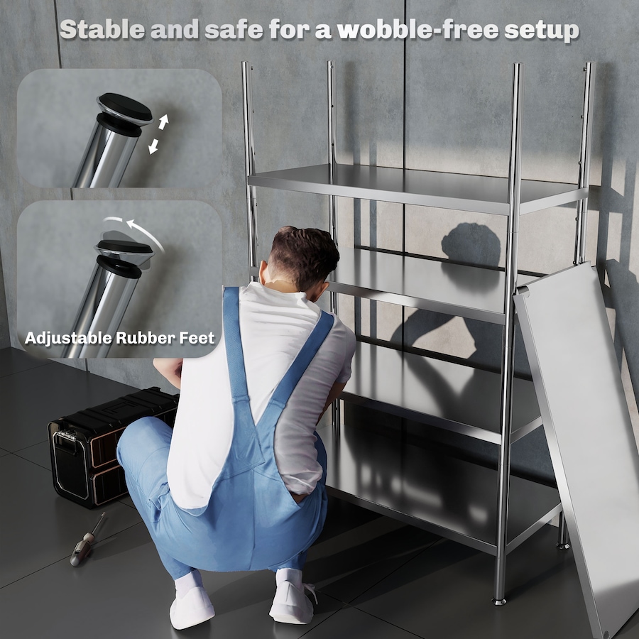 Image 961271_ALTMORE6.jpg, Product 961-271 / Price $107.99, HOMCOM 5-Tier Stainless Steel Bakers Rack, Microwave Stand for Small Spaces from HOMCOM on TSC.ca's Home & Garden department