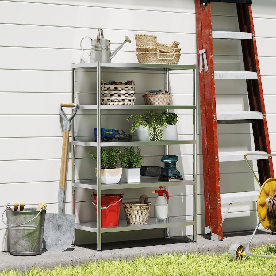 Image 961271_ALTMORE7.jpg, Product 961-271 / Price $107.99, HOMCOM 5-Tier Stainless Steel Bakers Rack, Microwave Stand for Small Spaces from HOMCOM on TSC.ca's Home & Garden department