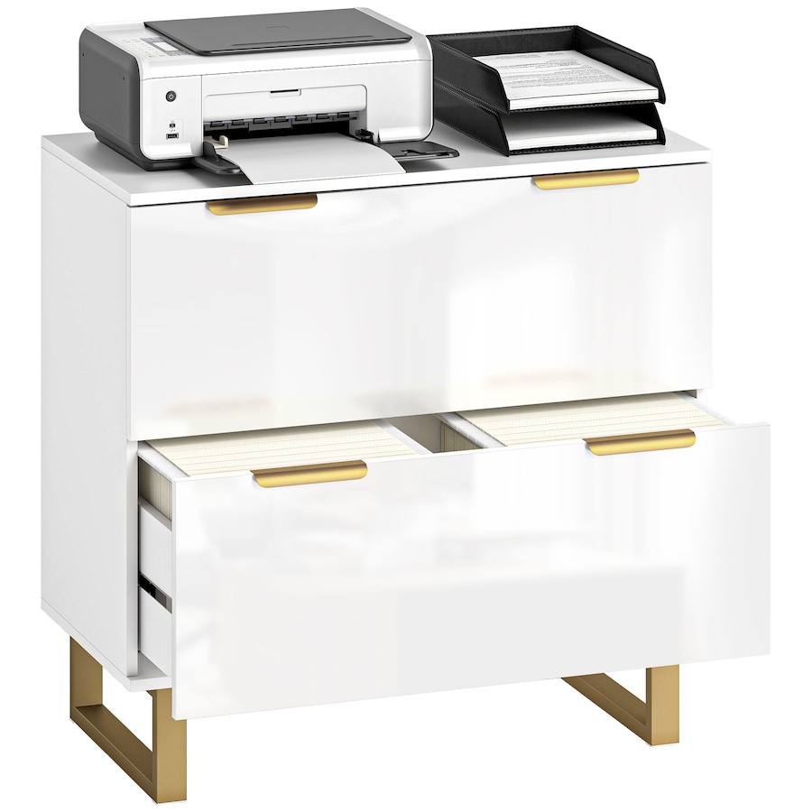 Image 961273.jpg, Product 961-273 / Price $164.99, HOMCOM 2 Drawer File Cabinet Lateral Filing Cabinet High Gloss White from HOMCOM on TSC.ca's Home & Garden department
