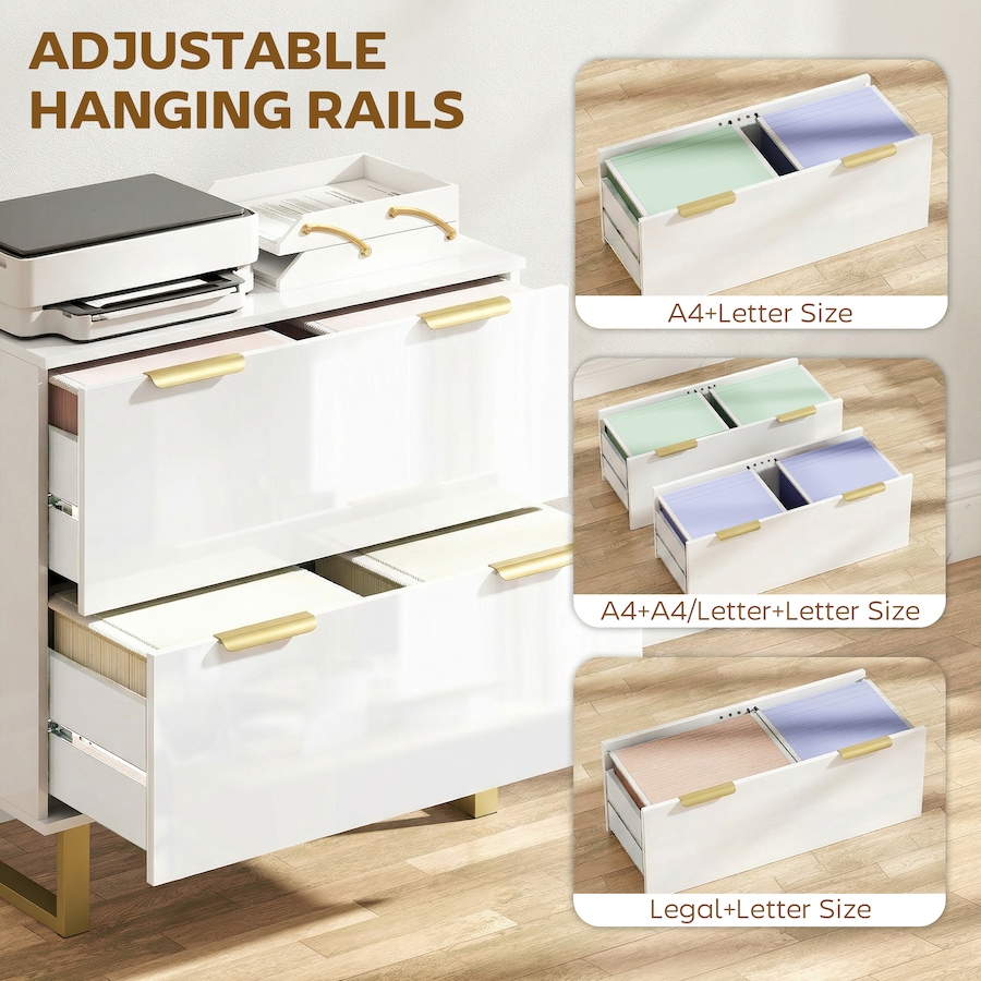 Image 961273_ALTMORE10.jpg, Product 961-273 / Price $164.99, HOMCOM 2 Drawer File Cabinet Lateral Filing Cabinet High Gloss White from HOMCOM on TSC.ca's Home & Garden department