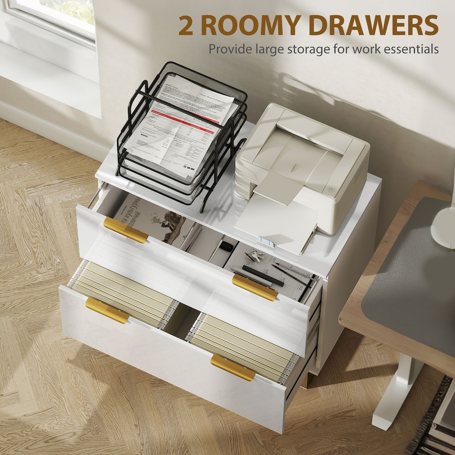 Image 961273_ALTMORE3.jpg, Product 961-273 / Price $164.99, HOMCOM 2 Drawer File Cabinet Lateral Filing Cabinet High Gloss White from HOMCOM on TSC.ca's Home & Garden department