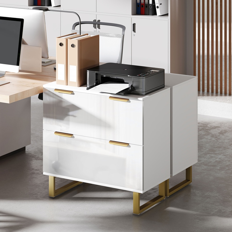 Image 961273_ALTMORE8.jpg, Product 961-273 / Price $164.99, HOMCOM 2 Drawer File Cabinet Lateral Filing Cabinet High Gloss White from HOMCOM on TSC.ca's Home & Garden department